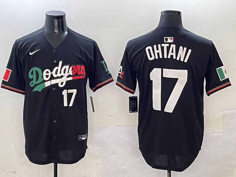 Men Los Angeles Dodgers #17 Ohtani Black Mexico Nike 2025 MLB Jersey style 13->los angeles dodgers->MLB Jersey